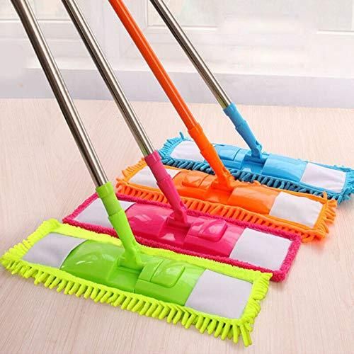 Mop-Wet and Dry Cleaning Flat Microfiber Floor Cleaning Mop with Telescopic Long Handle Dry Mop -  Store_name 