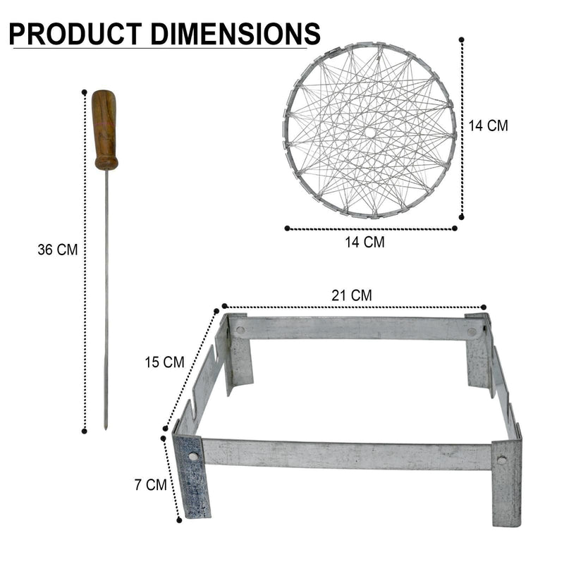 Barbeque Grill Stand with 2 Skewers & 1 Jali -  Store_name 