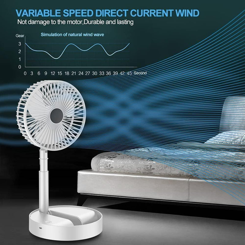 Adjustable Height Telescopic Rechargeable Standing Fan Rechargeable Pedestal Fan -  Store_name 