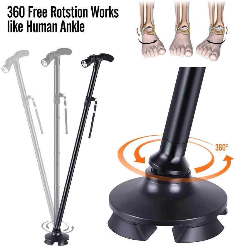 Collapsible Walking Stick with Led Light -  Store_name 