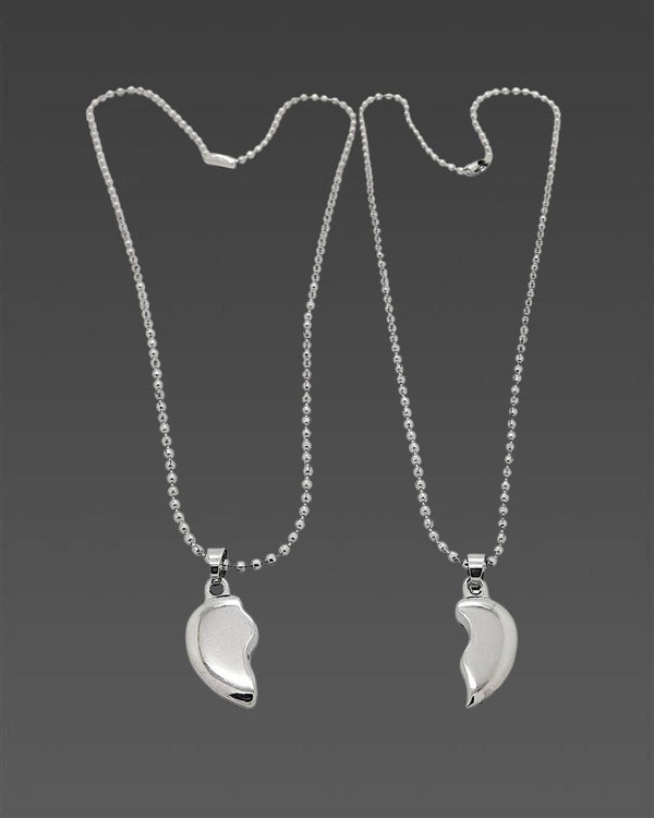 Couple Silver Plated Pendants Set -  Store_name 