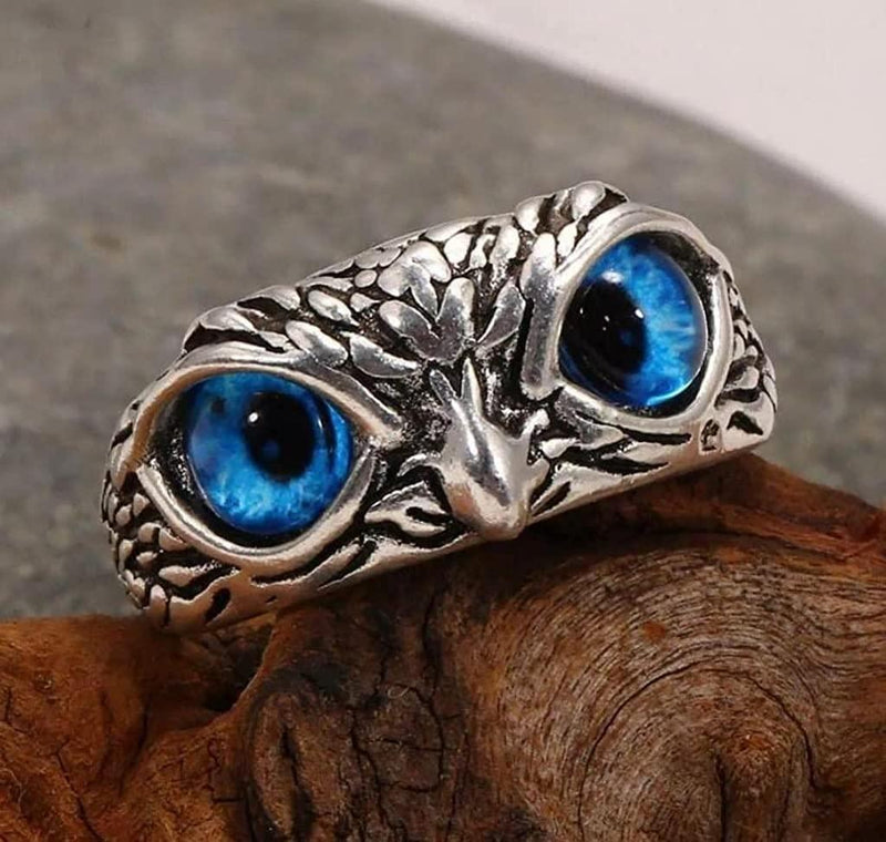 Attractive Silver Plated Owl Ring -  Store_name 