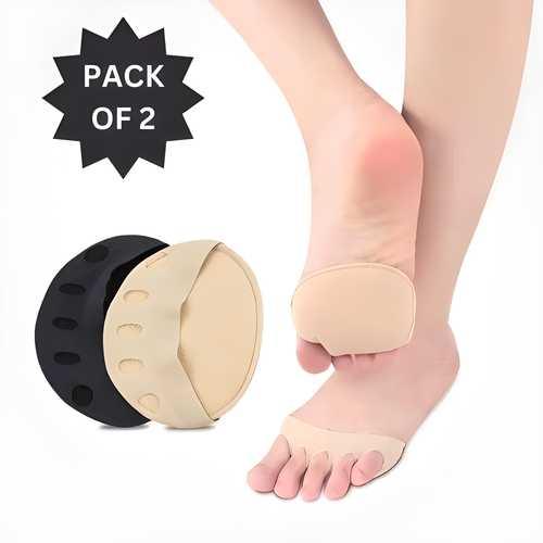 Invisible Fashion Women Ruffle Wave Girls Toe Pad Inserts Forefoot Pads Half Insoles Five Toes Socks -  Store_name 