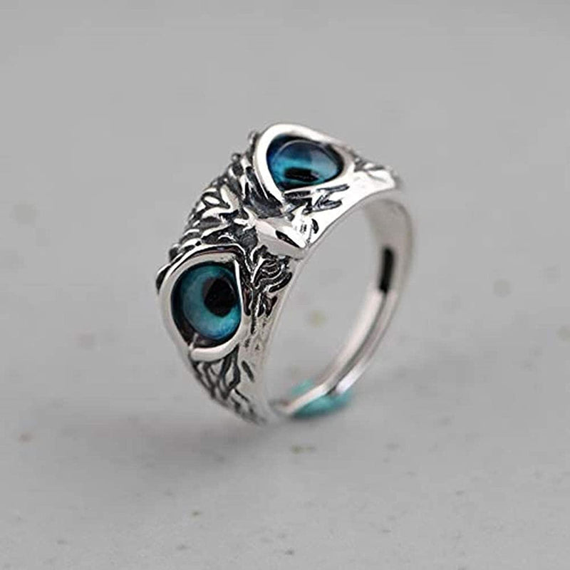 Attractive Silver Plated Owl Ring -  Store_name 