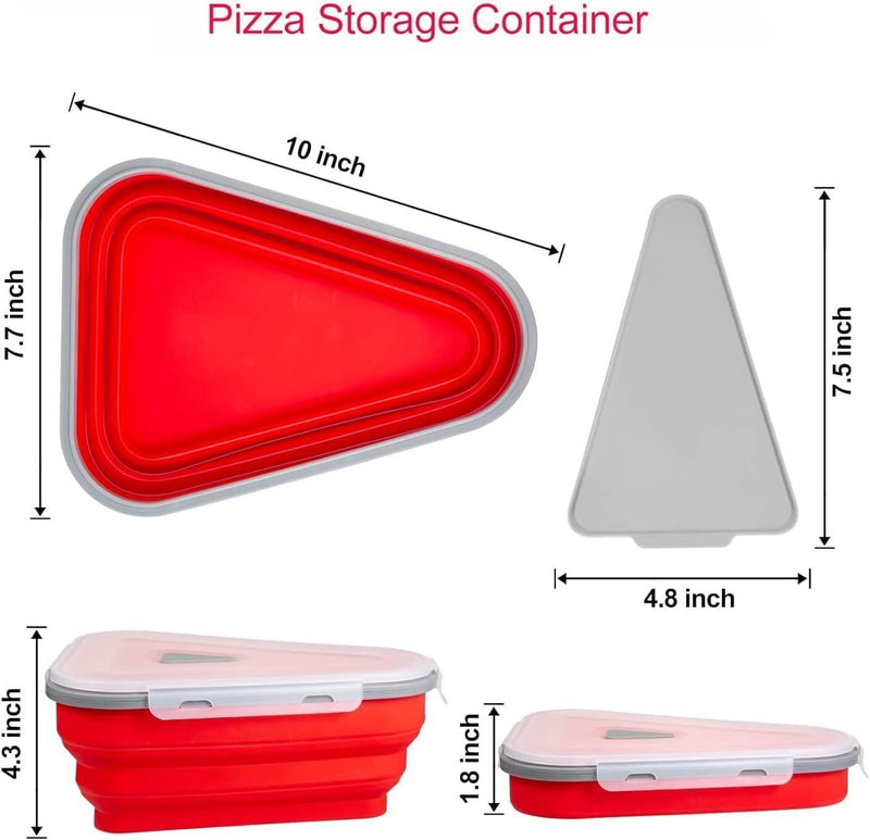 Pizza Slice Storage Container with 5 Serving Trays -  Store_name 