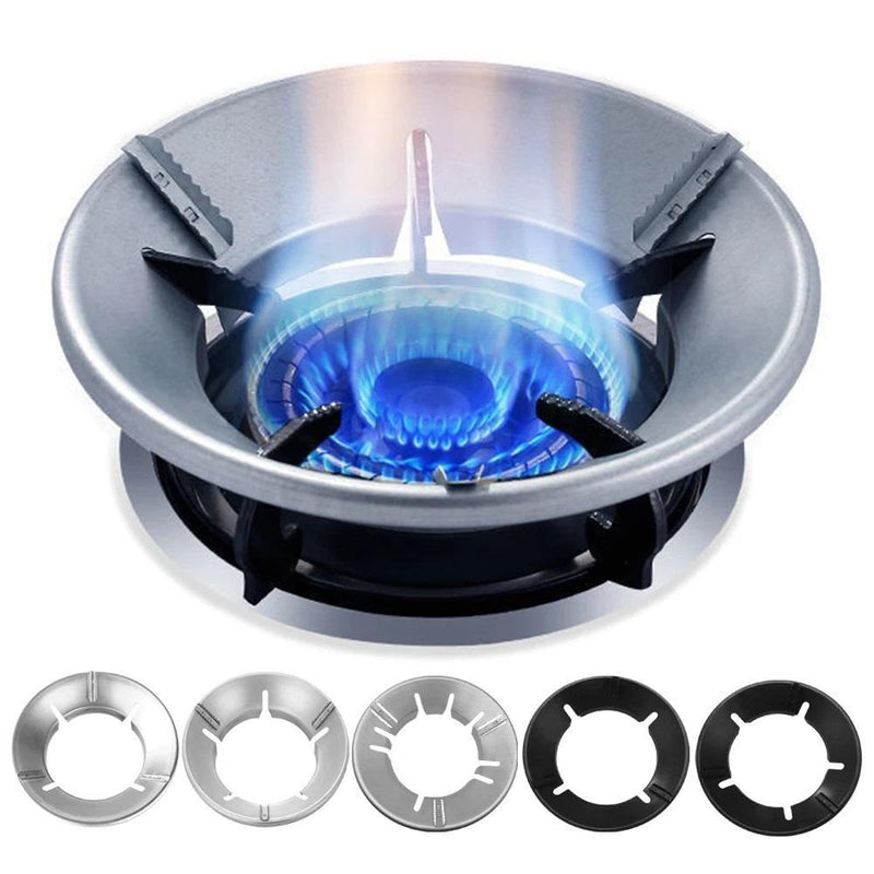 Gas Stove Cover Disk-Windshield Bracket Gas Stove Energy Saving Cover Disk Fire Reflection Windproof Stand(Pack of 2) -  Store_name 