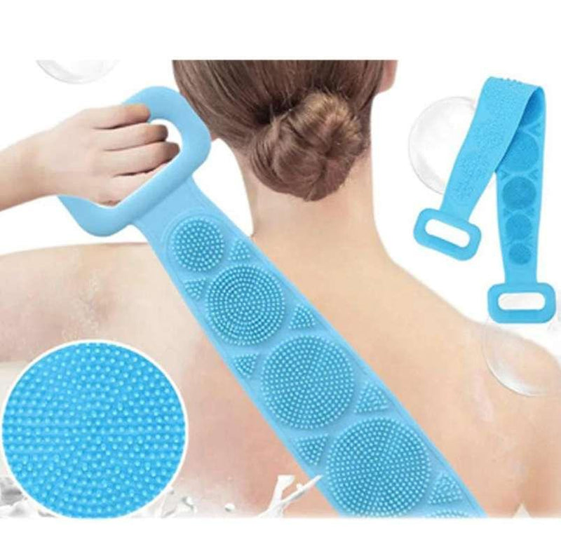 Silicone Body Back Scrubber Double Side Bathing Brush for Skin Deep Cleaning -  Store_name 