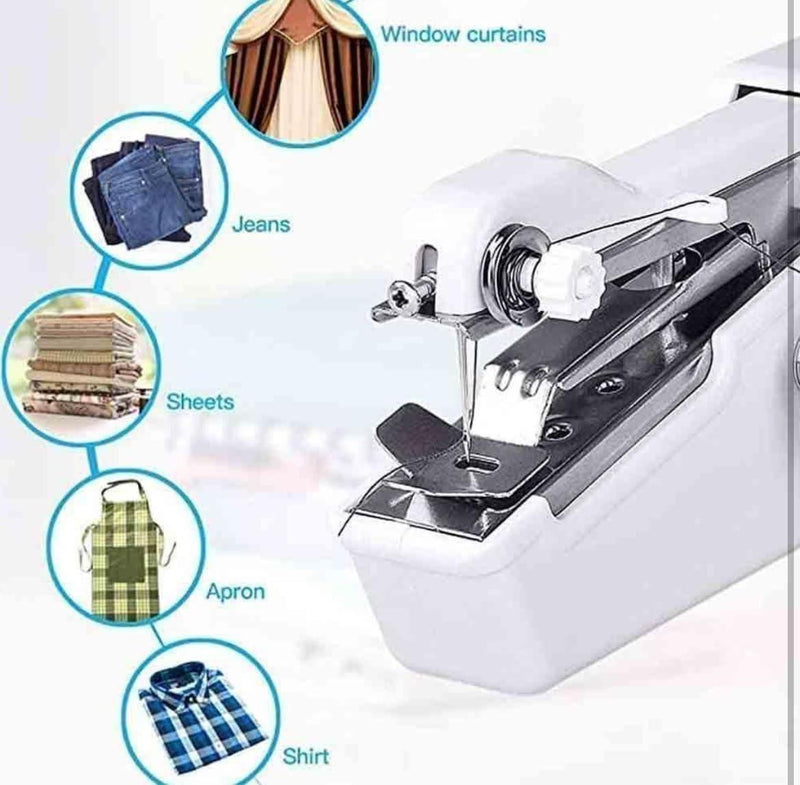 Stitch Handheld Cordless Portable White Sewing Machine -  Store_name 