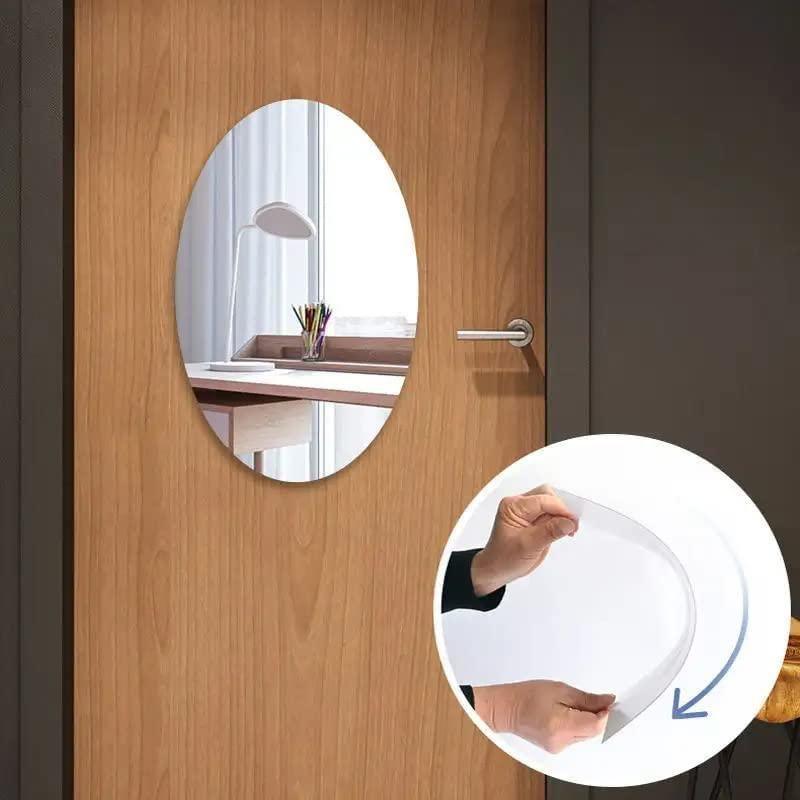 Combo of Oval Shape & Square Shape Mirror (Pack of 2) -  Store_name 