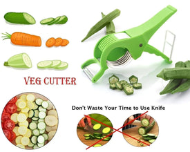 Vegetable Cutter 5 Sharp Blade with Peeler 2 in 1 – Multi-Color (Pack Of 2)