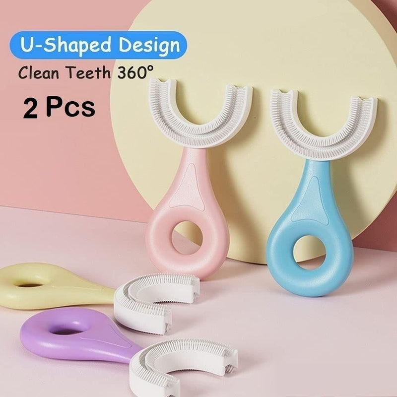 Brush- U Shaped Toothbrush for Silicone Infant Toothbrush For Mouth-Cleaning ( Pack of 2 ) -  Store_name 