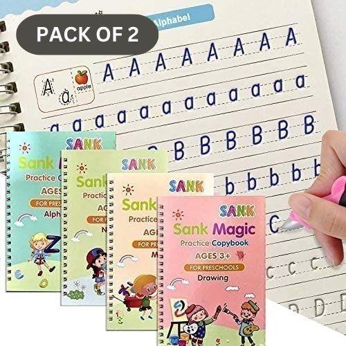 Magic Book Set of 2 ( 8 Book + 20 Refill+2 Pen+2 Grip) -  Store_name 