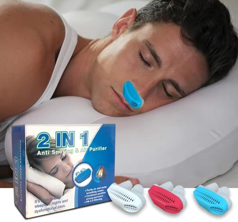 Anti-Snoring Device-2 in 1 Nose Vents Plugs Snore Stopper with Air Purifying Filter -  Store_name 