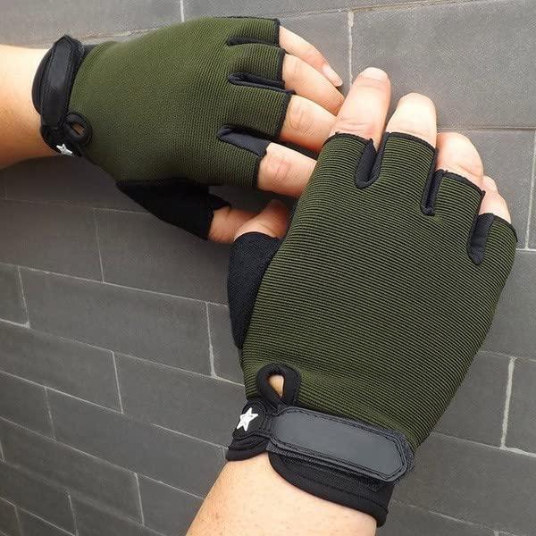 Anti-Slip Breathable Bike Sports Gym & Fitness Gloves��(Green) -  Store_name 