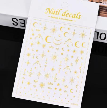 Gold Silver Nail Art Sticker -  Store_name 