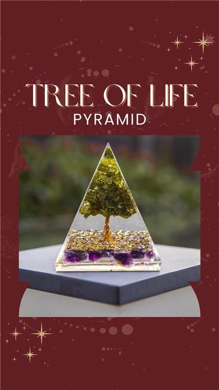 Tree of Life Peridot Orgon Pyramid