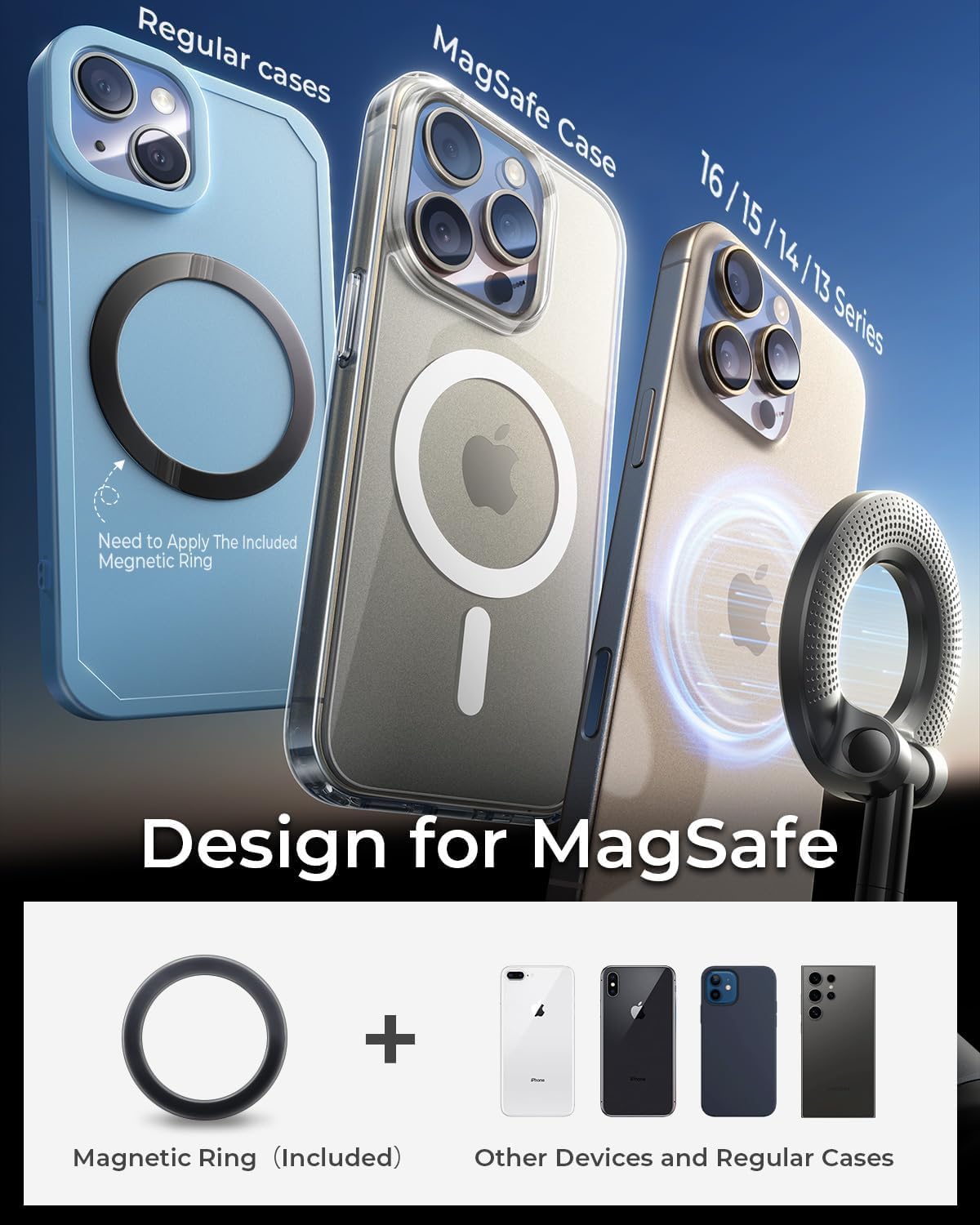 Powerful Car Magentic Mobile Holder With Suction