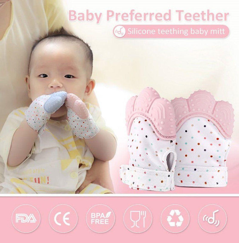 Silicone Self Soothing Teether Gloves Toy for Babies -  Store_name 