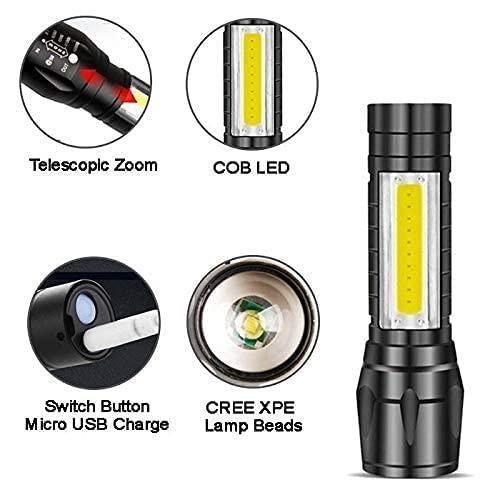 Pocket Size Mini Portable XPE + COB LED Tactical Flashlight -  Store_name 