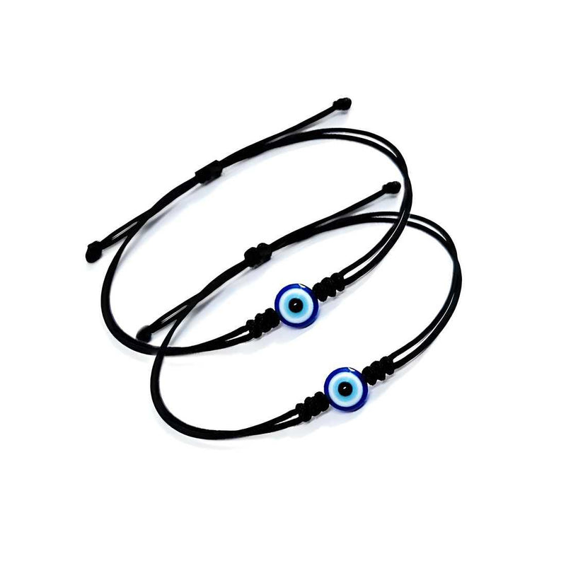 HANDMADE Evil Eye NAZAR DHAGA BRACELET ADJUSTABLE BRACELET FRIENDSHIP BAND FOR WOMEN MEN Nazar Bracelets 2 piece -  Store_name 