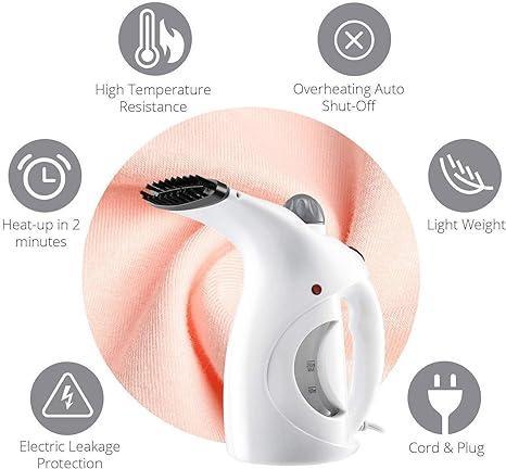 Fast Heat-up Portable Handheld Garment/Facial Vapor Steamer Iron Brush for Home and Travel Handy (Multicolour) -  Store_name 