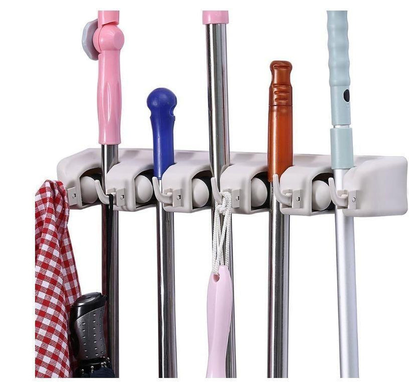 Multipurpose Wall Mounted Organizer Mop and Broom Holder -  Store_name 