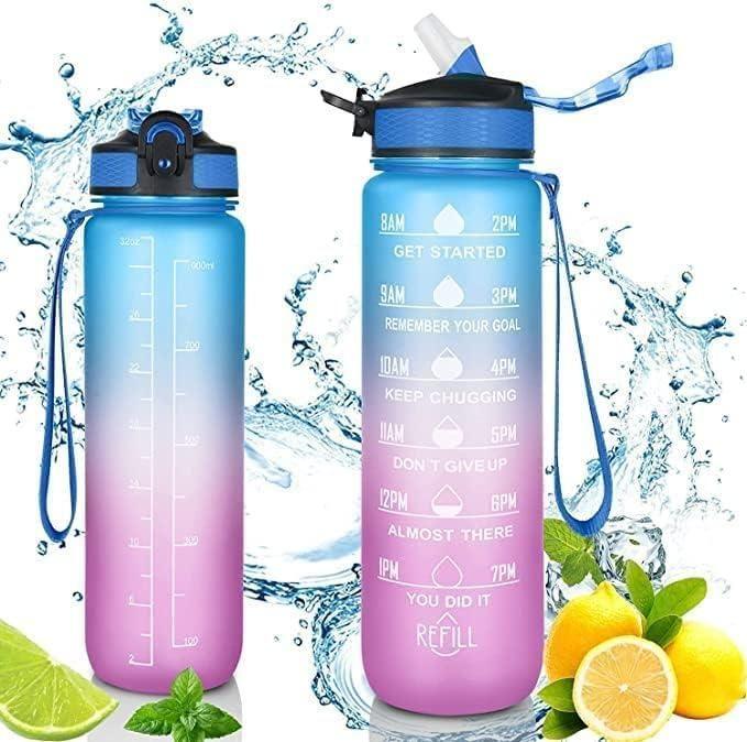 Unbreakable Water Bottle for Home with Motivational Time Marker -  Store_name 