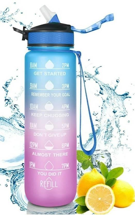 Unbreakable Water Bottle for Home with Motivational Time Marker -  Store_name 