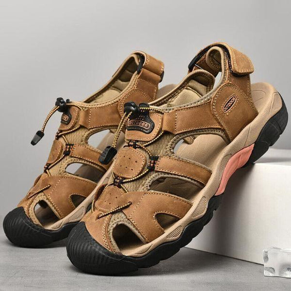 Men's Leather Closed Toe Sandal -  Store_name 