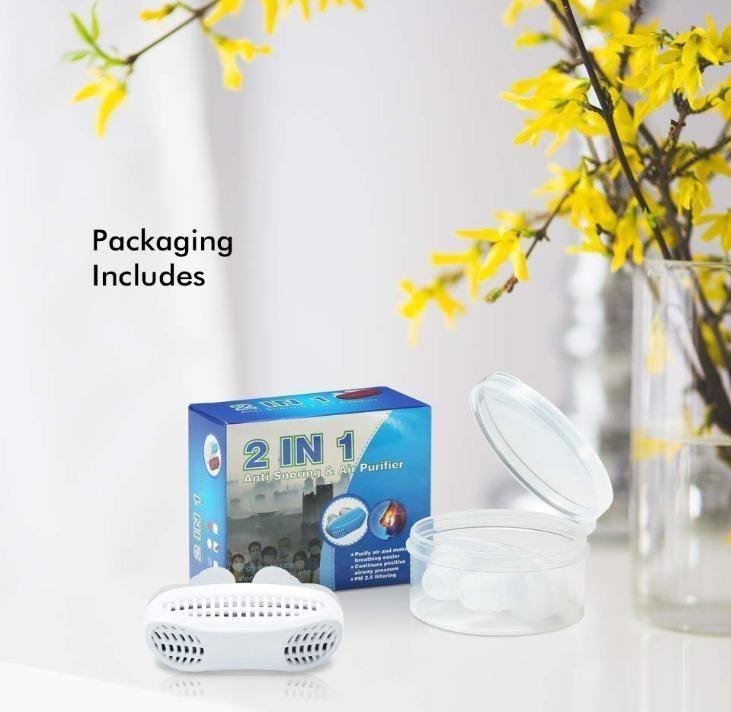 Anti-Snoring Device-2 in 1 Nose Vents Plugs Snore Stopper with Air Purifying Filter -  Store_name 