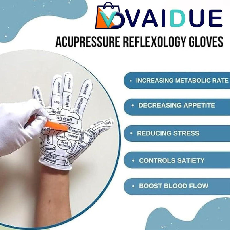 Acupressure Reflexology Hand Gloves For Women & Men -  Store_name 