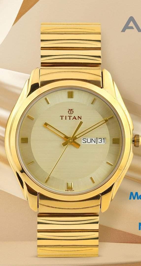 Men Gold-Toned Dial Watch -  Store_name 