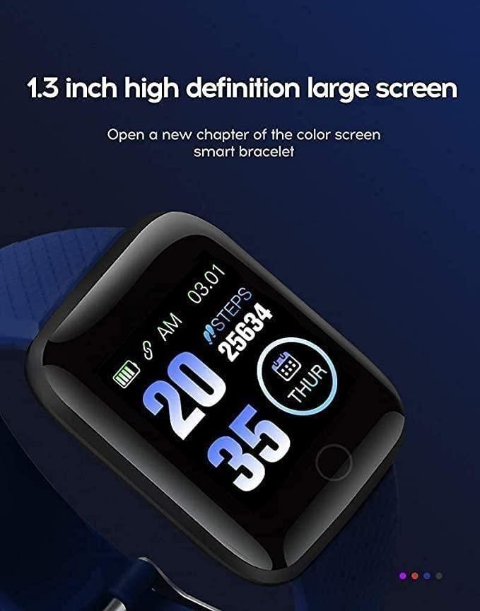 ID116 Plus Smart Bracelet Fitness Tracker Color Screen Smartwatch Heart Rate Blood Pressure Pedometer Sleep Monitor -  Store_name 