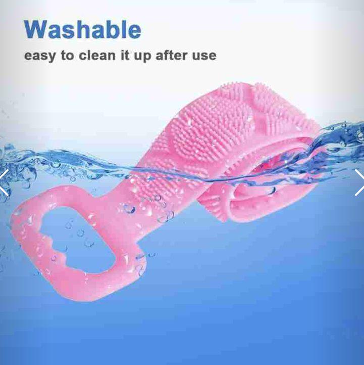 Silicone Body Back Scrubber Double Side Bathing Brush for Skin Deep Cleaning -  Store_name 