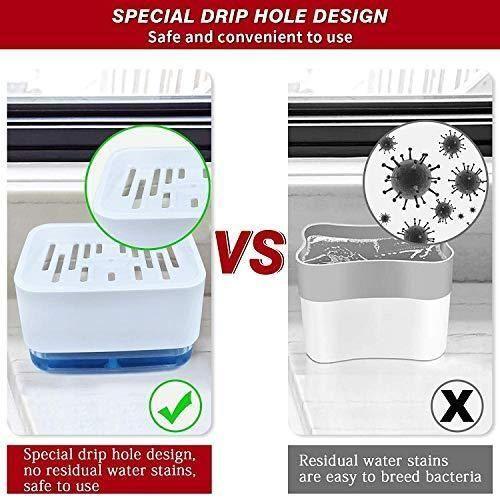 Liquid Soap Dispenser with Sponge Holder for Kitchen Sink -  Store_name 