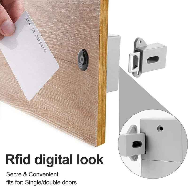 Electronic Cabinet Lock, DIY Invisible RFID Hidden Cabinet Door Lock -  Store_name 