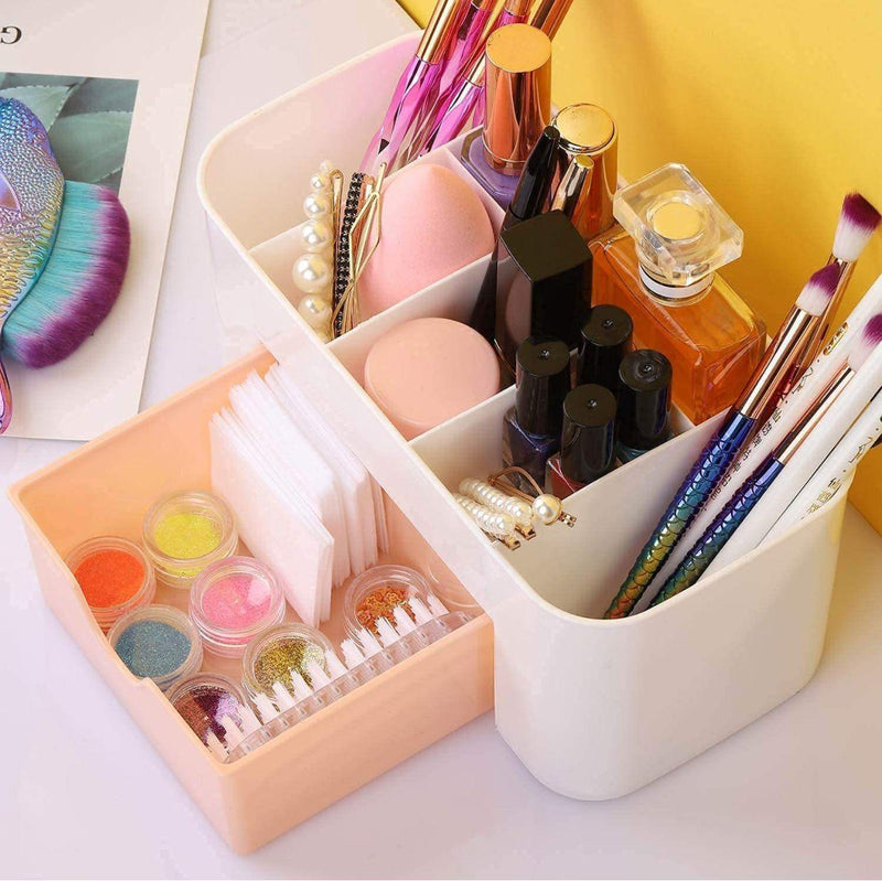 6 Slots And 1 Mini Drawer In This Beauty Organizer for Makeup Tools -  Store_name 