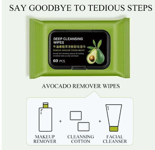 Avocado Makeup Remover Wipes (60 Pcs) -  Store_name 