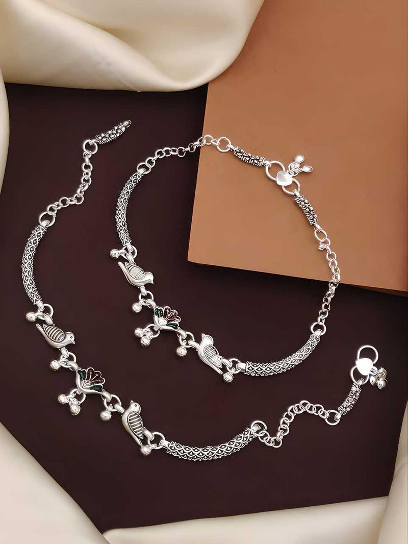 Women's Silver Plated Anklets -  Store_name 