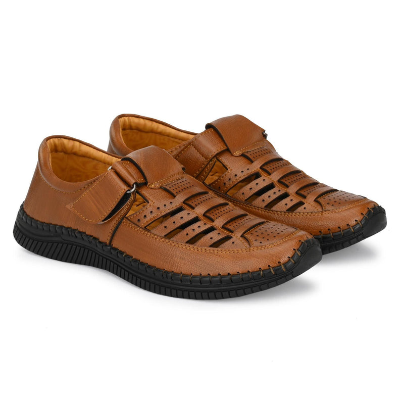 Men's Syntehtic Leather Tan Sandals -  Store_name 