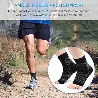 Swelling Arch Heel Socks yoga sport protect socks Pack of 2 Pair -  Store_name 