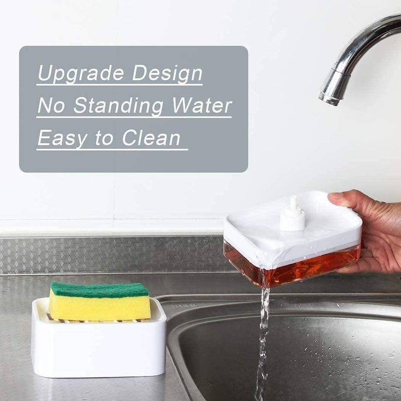 Liquid Soap Dispenser with Sponge Holder for Kitchen Sink -  Store_name 