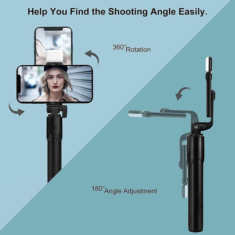 Extendable Flash 3-in-1 Selfie Stick Tripod with Bluetooth Remote -  Store_name 