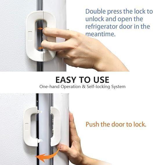 Refrigerator Lock l Cabinet Locks with Strong Adhesive -  Store_name 