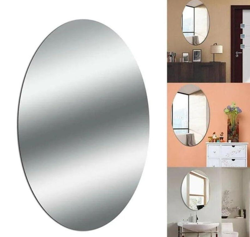 Combo of Oval Shape & Square Shape Mirror (Pack of 2) -  Store_name 