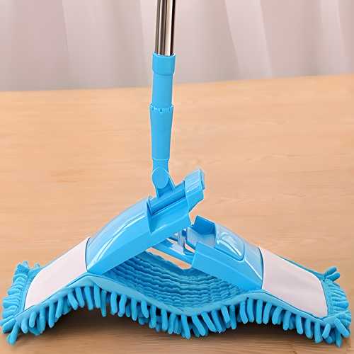 Mop-Wet and Dry Cleaning Flat Microfiber Floor Cleaning Mop with Telescopic Long Handle Dry Mop -  Store_name 