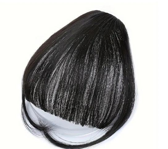 Natural-Looking Black Clip In Bangs -  Store_name 