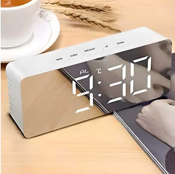 Digital Smart Back Light Table Mirror Alarm Clock -  Store_name 