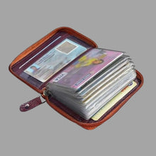 ABYS Genuine Leather Dark Brown Unisex Card Holder | 9 Card Slot | Cash Wallet