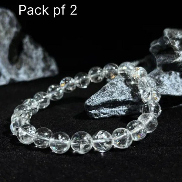 Majestic Crystals Clear Quartz Beaded Bracelet (Pack of 2) -  Store_name 